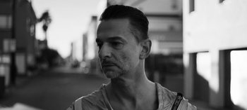 Movie still from “Depeche Mode - Cover Me” (2017), directed by Anton Corbijn – Close Up shot, Low angle