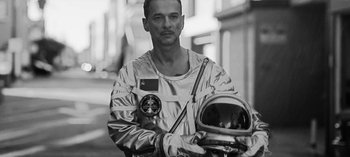 Movie still from “Depeche Mode - Cover Me” (2017), directed by Anton Corbijn – Medium shot, Low angle