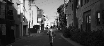 Movie still from “Depeche Mode - Cover Me” (2017), directed by Anton Corbijn – Wide shot, Low angle