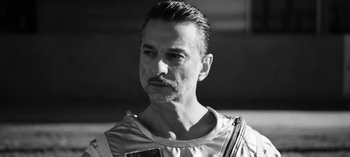 Movie still from “Depeche Mode - Cover Me” (2017), directed by Anton Corbijn – Close Up shot, Low angle