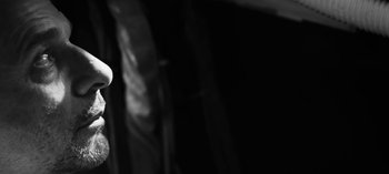 Movie still from “Depeche Mode - Cover Me” (2017), directed by Anton Corbijn – Extreme Close Up shot, Low angle