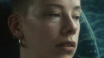 Movie still from “Bicep - Aura” (2017), directed by Matilda Finn – Extreme Close Up shot, Low angle