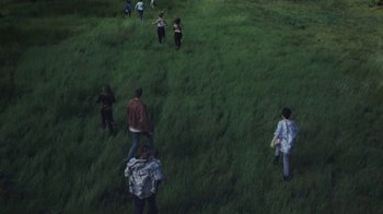 Movie still from “Bicep - Aura” (2017), directed by Matilda Finn – Extreme Wide shot, High angle