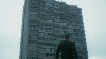 Movie still from “Bicep - Aura” (2017), directed by Matilda Finn – Wide shot, Low angle