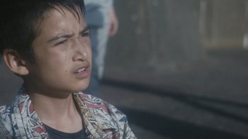 Movie still from “Bicep - Aura” (2017), directed by Matilda Finn – Close Up shot, Over the shoulder angle