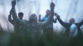 Movie still from “Bicep - Aura” (2017), directed by Matilda Finn – Medium shot, Low angle