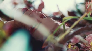 Movie still from “Alice Glass - Without Love” (2017), directed by Floria Sigismondi – Extreme Close Up shot, Overhead angle
