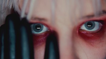 Movie still from “Alice Glass - Without Love” (2017), directed by Floria Sigismondi – Extreme Close Up shot, Overhead angle