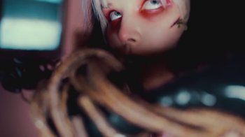 Movie still from “Alice Glass - Without Love” (2017), directed by Floria Sigismondi – Extreme Close Up shot, Low angle