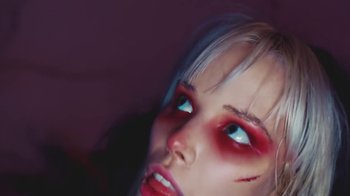 Movie still from “Alice Glass - Without Love” (2017), directed by Floria Sigismondi – Extreme Close Up shot, Overhead angle