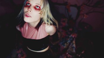 Movie still from “Alice Glass - Without Love” (2017), directed by Floria Sigismondi – Close Up shot, Overhead angle