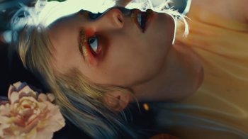 Movie still from “Alice Glass - Without Love” (2017), directed by Floria Sigismondi – Extreme Close Up shot, Overhead angle