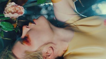 Movie still from “Alice Glass - Without Love” (2017), directed by Floria Sigismondi – Extreme Close Up shot, Overhead angle