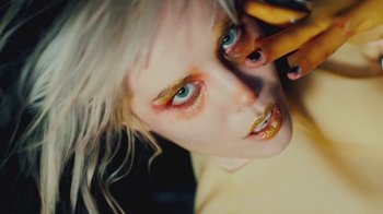 Movie still from “Alice Glass - Without Love” (2017), directed by Floria Sigismondi – Extreme Close Up shot, Overhead angle