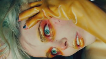 Movie still from “Alice Glass - Without Love” (2017), directed by Floria Sigismondi – Extreme Close Up shot, Overhead angle