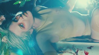 Movie still from “Alice Glass - Without Love” (2017), directed by Floria Sigismondi – Extreme Close Up shot, Overhead angle