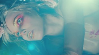 Movie still from “Alice Glass - Without Love” (2017), directed by Floria Sigismondi – Extreme Close Up shot, Overhead angle