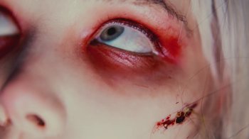 Movie still from “Alice Glass - Without Love” (2017), directed by Floria Sigismondi – Extreme Close Up shot, Overhead angle