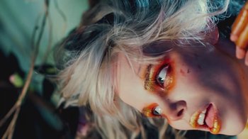 Movie still from “Alice Glass - Without Love” (2017), directed by Floria Sigismondi – Extreme Close Up shot, Overhead angle