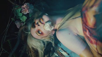 Movie still from “Alice Glass - Without Love” (2017), directed by Floria Sigismondi – Close Up shot, Overhead angle