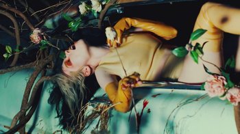 Movie still from “Alice Glass - Without Love” (2017), directed by Floria Sigismondi – Medium shot, Overhead angle