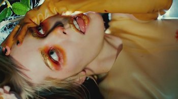 Movie still from “Alice Glass - Without Love” (2017), directed by Floria Sigismondi – Extreme Close Up shot, Overhead angle