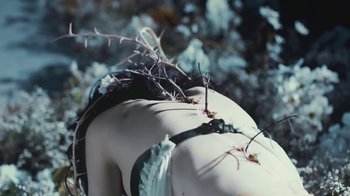 Movie still from “Alice Glass - Without Love” (2017), directed by Floria Sigismondi – Extreme Close Up shot, Overhead angle