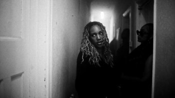 Movie still from “Danny Brown - Lost” (2017), directed by Matilda Finn – Close Up shot, Low angle