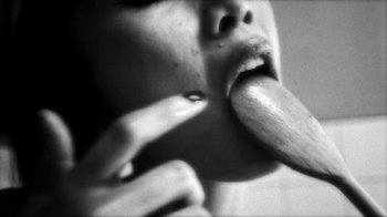 Movie still from “Danny Brown - Lost” (2017), directed by Matilda Finn – Extreme Close Up shot, Low angle