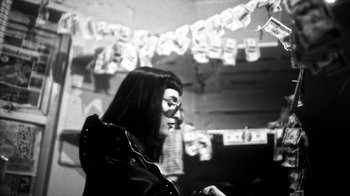 Movie still from “Danny Brown - Lost” (2017), directed by Matilda Finn – Medium shot, Low angle