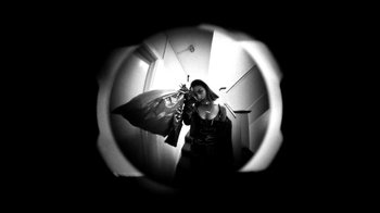 Movie still from “Danny Brown - Lost” (2017), directed by Matilda Finn – Extreme Close Up shot, Overhead angle