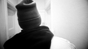 Movie still from “Danny Brown - Lost” (2017), directed by Matilda Finn – Extreme Close Up shot, Low angle