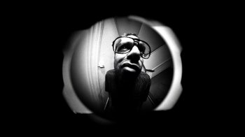 Movie still from “Danny Brown - Lost” (2017), directed by Matilda Finn – Extreme Close Up shot, Overhead angle