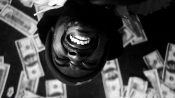 Movie still from “Danny Brown - Lost” (2017), directed by Matilda Finn – Extreme Close Up shot, Overhead angle