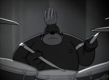 Movie still from “JAY-Z - The Story of O.J.” (2017), directed by Mark Romanek – Medium shot, Low angle