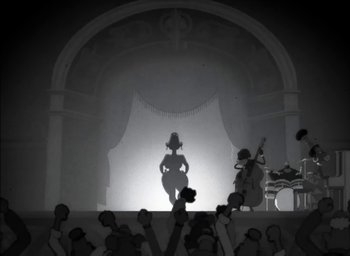 Movie still from “JAY-Z - The Story of O.J.” (2017), directed by Mark Romanek – Wide shot, Low angle