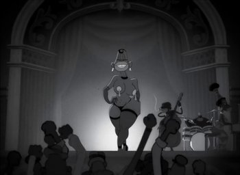 Movie still from “JAY-Z - The Story of O.J.” (2017), directed by Mark Romanek – Wide shot, Low angle