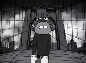 Movie still from “JAY-Z - The Story of O.J.” (2017), directed by Mark Romanek – Close Up shot, Low angle