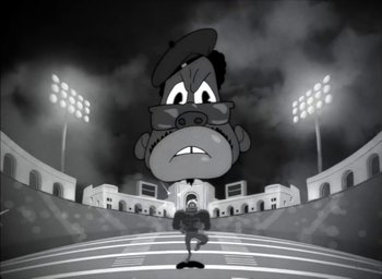 Movie still from “JAY-Z - The Story of O.J.” (2017), directed by Mark Romanek – Wide shot, Low angle