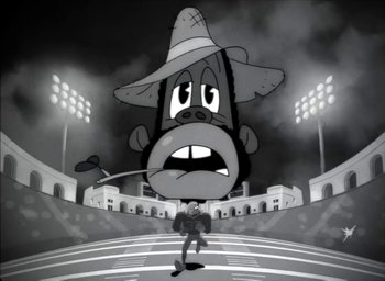 Movie still from “JAY-Z - The Story of O.J.” (2017), directed by Mark Romanek – Wide shot, Low angle