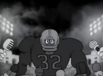 Movie still from “JAY-Z - The Story of O.J.” (2017), directed by Mark Romanek – Medium shot, Low angle