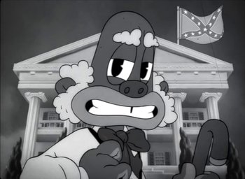 Movie still from “JAY-Z - The Story of O.J.” (2017), directed by Mark Romanek – Wide shot, Over the shoulder angle