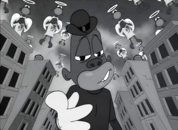 Movie still from “JAY-Z - The Story of O.J.” (2017), directed by Mark Romanek – Medium shot, Low angle