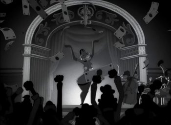 Movie still from “JAY-Z - The Story of O.J.” (2017), directed by Mark Romanek – Wide shot, Low angle