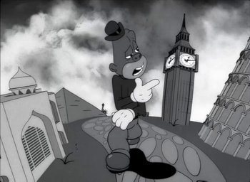 Movie still from “JAY-Z - The Story of O.J.” (2017), directed by Mark Romanek – Medium shot, Low angle