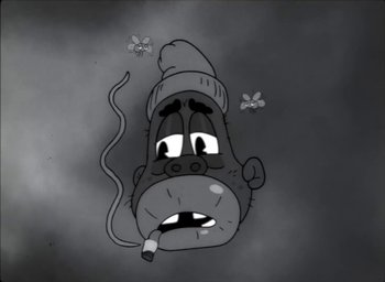 Movie still from “JAY-Z - The Story of O.J.” (2017), directed by Mark Romanek – Extreme Close Up shot, Low angle