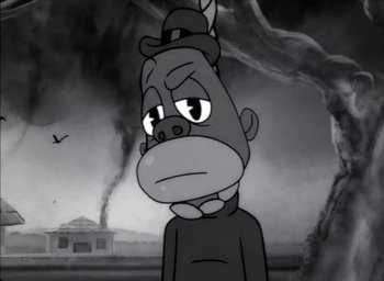 Movie still from “JAY-Z - The Story of O.J.” (2017), directed by Mark Romanek – Close Up shot, Over the shoulder angle