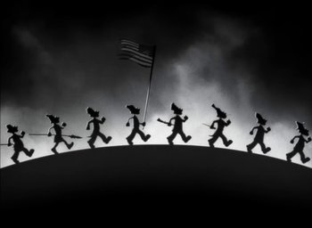 Movie still from “JAY-Z - The Story of O.J.” (2017), directed by Mark Romanek – Extreme Wide shot, Low angle