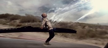 Movie still from “Mike WiLL Made-It - Perfect Pint” (2017), directed by Nabil Elderkin – Wide shot, Low angle