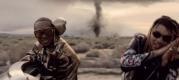 Movie still from “Mike WiLL Made-It - Perfect Pint” (2017), directed by Nabil Elderkin – Medium shot, Low angle